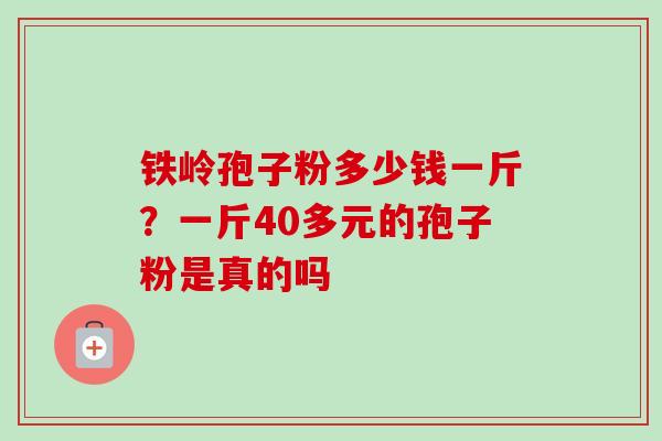 铁岭孢子粉多少钱一斤？一斤40多元的孢子粉是真的吗