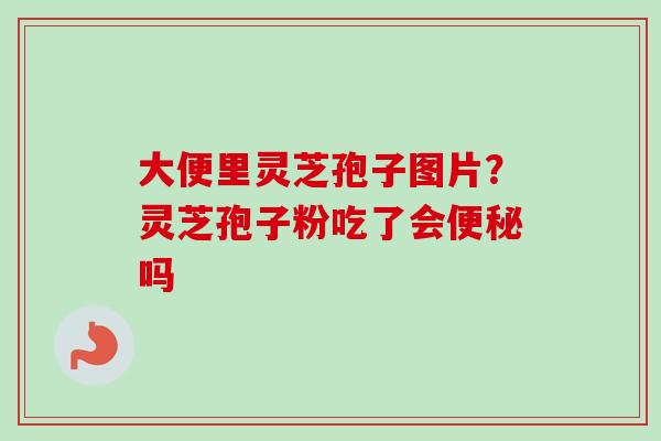 大便里灵芝孢子图片？灵芝孢子粉吃了会便秘吗