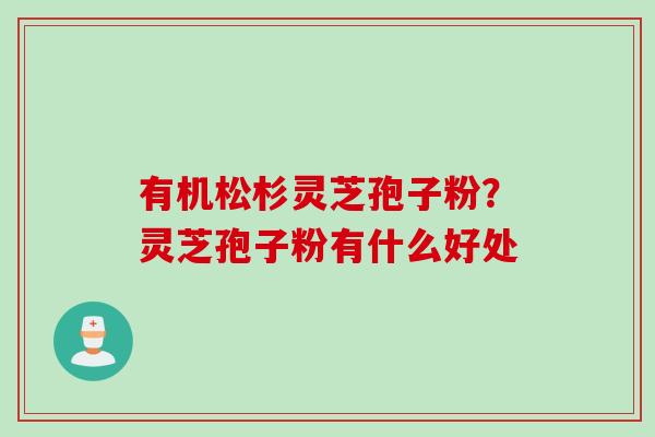 有机松杉灵芝孢子粉？灵芝孢子粉有什么好处
