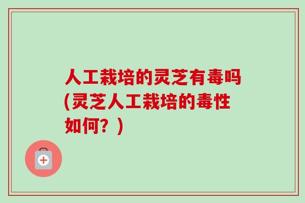 人工栽培的灵芝有毒吗(灵芝人工栽培的毒性如何？)