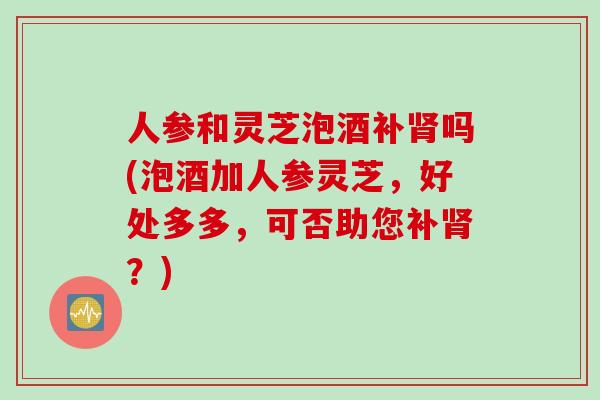 人参和灵芝泡酒补肾吗(泡酒加人参灵芝，好处多多，可否助您补肾？)