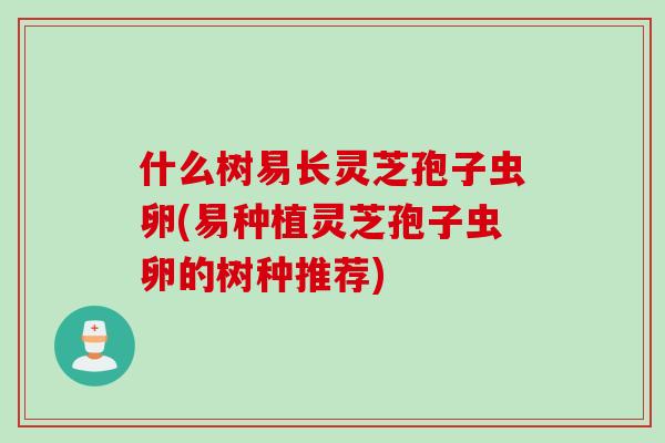 什么树易长灵芝孢子虫卵(易种植灵芝孢子虫卵的树种推荐)