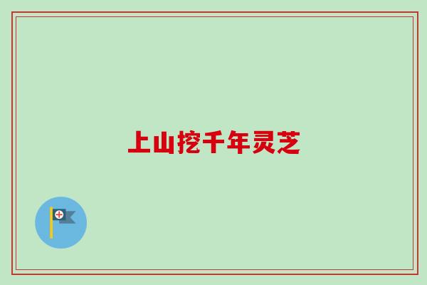 上山挖千年灵芝