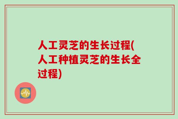人工灵芝的生长过程(人工种植灵芝的生长全过程)