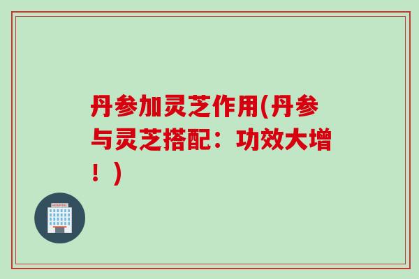 丹参加灵芝作用(丹参与灵芝搭配：功效大增！)