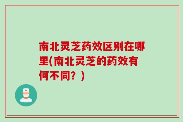 南北灵芝药效区别在哪里(南北灵芝的药效有何不同?)