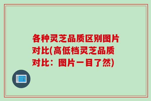 各种灵芝品质区别图片对比(高低档灵芝品质对比：图片一目了然)