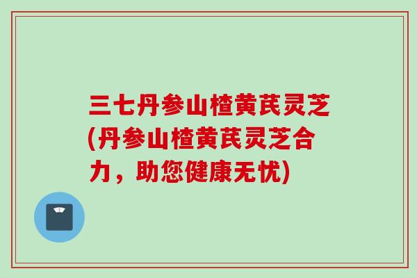 三七丹参山楂黄芪灵芝(丹参山楂黄芪灵芝合力，助您健康无忧)