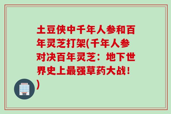 土豆侠中千年人参和百年灵芝打架(千年人参对决百年灵芝：地下世界史上最强草药大战！)