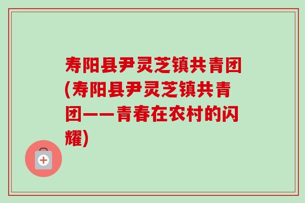 寿阳县尹灵芝镇共青团(寿阳县尹灵芝镇共青团——青春在农村的闪耀)