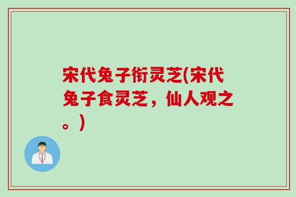 宋代兔子衔灵芝(宋代兔子食灵芝，仙人观之。)