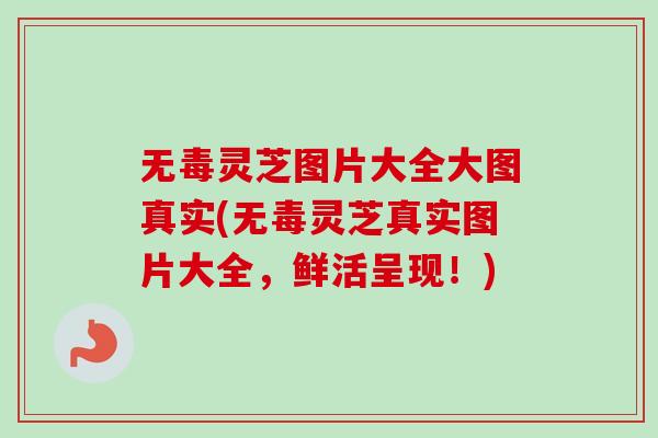 无毒灵芝图片大全大图真实(无毒灵芝真实图片大全，鲜活呈现！)