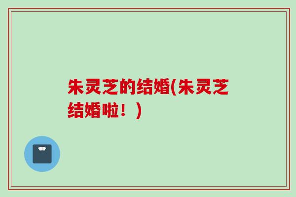 朱灵芝的结婚(朱灵芝结婚啦！)