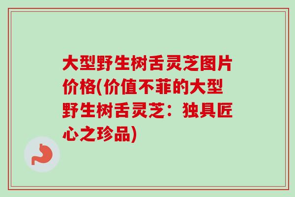大型野生树舌灵芝图片价格(价值不菲的大型野生树舌灵芝：独具匠心之珍品)