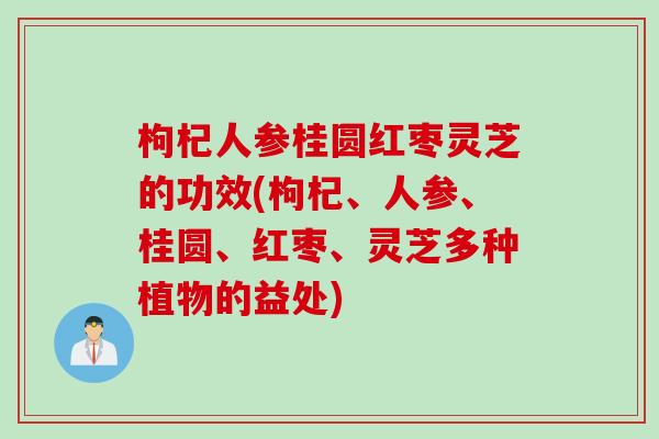 枸杞人参桂圆红枣灵芝的功效(枸杞、人参、桂圆、红枣、灵芝多种植物的益处)