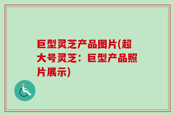 巨型灵芝产品图片(超大号灵芝：巨型产品照片展示)