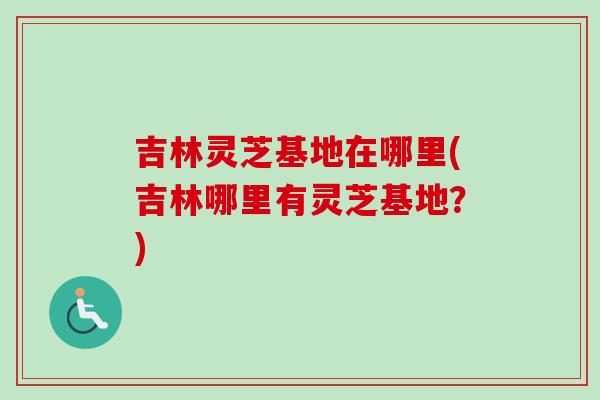 吉林灵芝基地在哪里(吉林哪里有灵芝基地？)