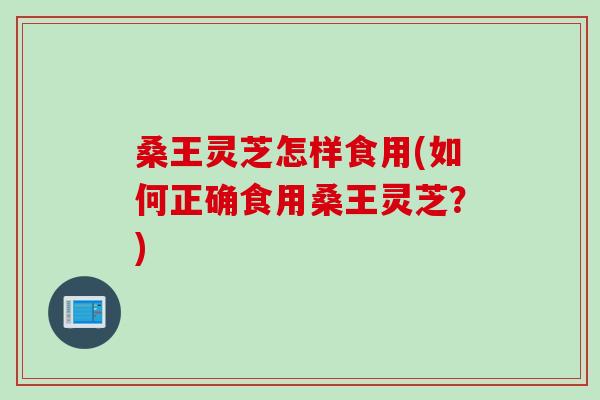桑王灵芝怎样食用(如何正确食用桑王灵芝？)
