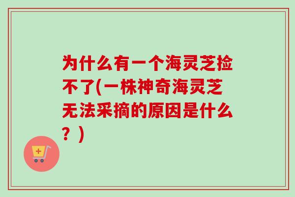 为什么有一个海灵芝捡不了(一株神奇海灵芝无法采摘的原因是什么？)