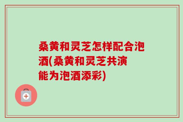 桑黄和灵芝怎样配合泡酒(桑黄和灵芝共演 能为泡酒添彩)