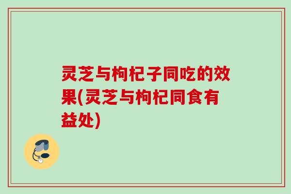灵芝与枸杞子同吃的效果(灵芝与枸杞同食有益处)