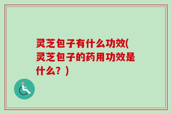 灵芝包子有什么功效(灵芝包子的药用功效是什么？)