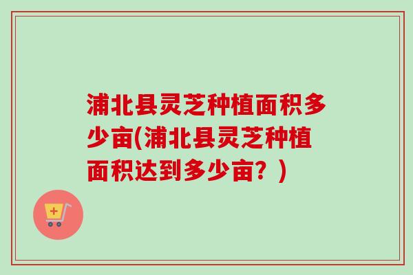 浦北县灵芝种植面积多少亩(浦北县灵芝种植面积达到多少亩？)