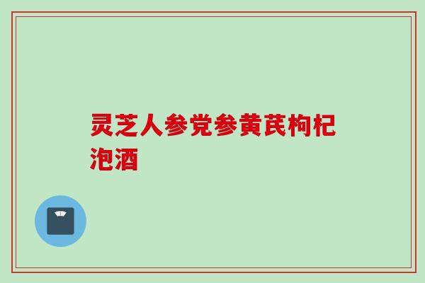 灵芝人参党参黄芪枸杞泡酒