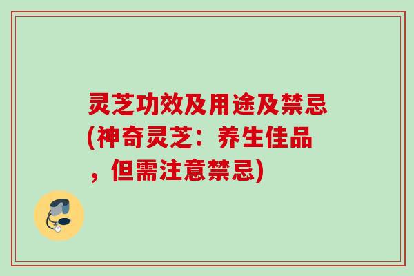 灵芝功效及用途及禁忌(神奇灵芝：养生佳品，但需注意禁忌)