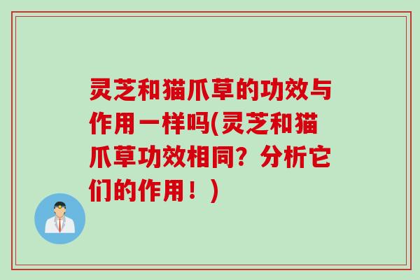 灵芝和猫爪草的功效与作用一样吗(灵芝和猫爪草功效相同？分析它们的作用！)