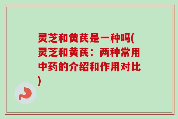 灵芝和黄芪是一种吗(灵芝和黄芪：两种常用中药的介绍和作用对比)