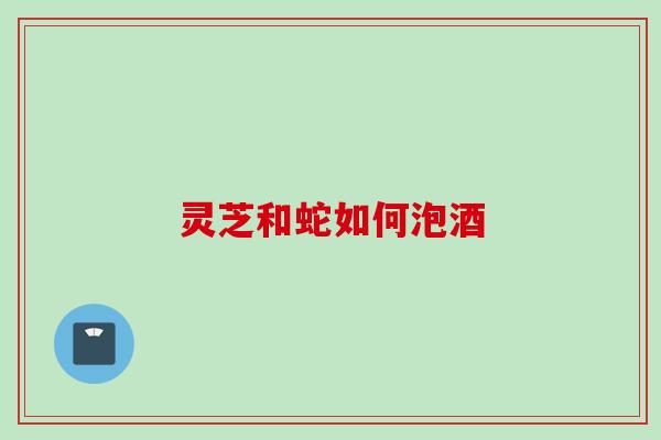 灵芝和蛇如何泡酒