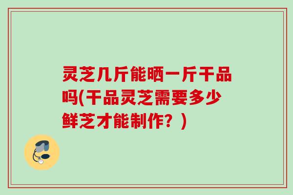 灵芝几斤能晒一斤干品吗(干品灵芝需要多少鲜芝才能制作？)