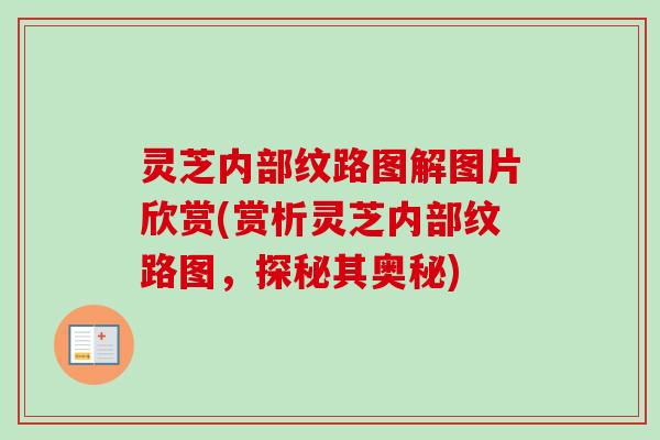灵芝内部纹路图解图片欣赏(赏析灵芝内部纹路图，探秘其奥秘)