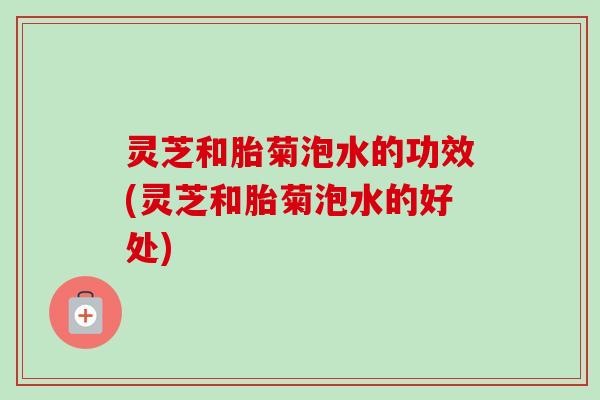 灵芝和胎菊泡水的功效(灵芝和胎菊泡水的好处)