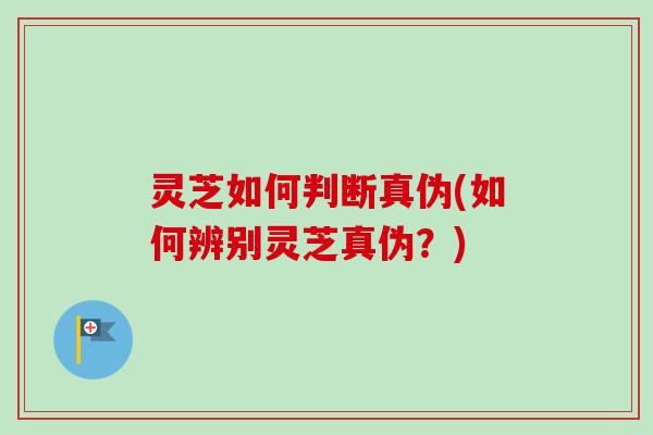 灵芝如何判断真伪(如何辨别灵芝真伪？)