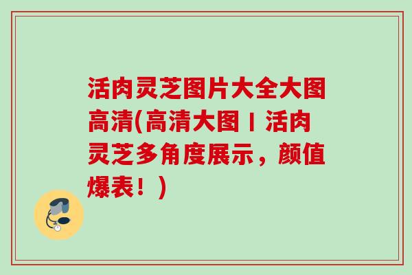 活肉灵芝图片大全大图高清(高清大图丨活肉灵芝多角度展示，颜值爆表！)
