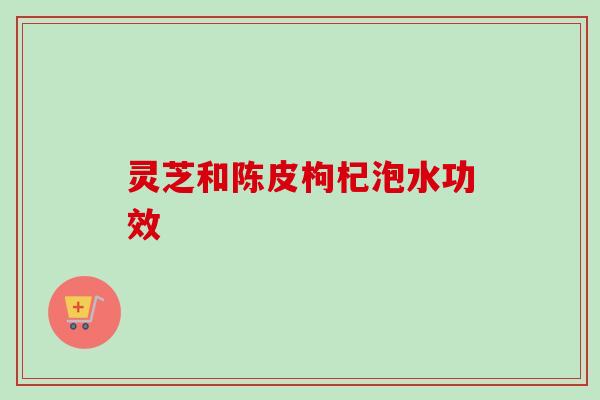 灵芝和陈皮枸杞泡水功效