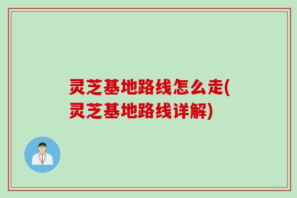 灵芝基地路线怎么走(灵芝基地路线详解)