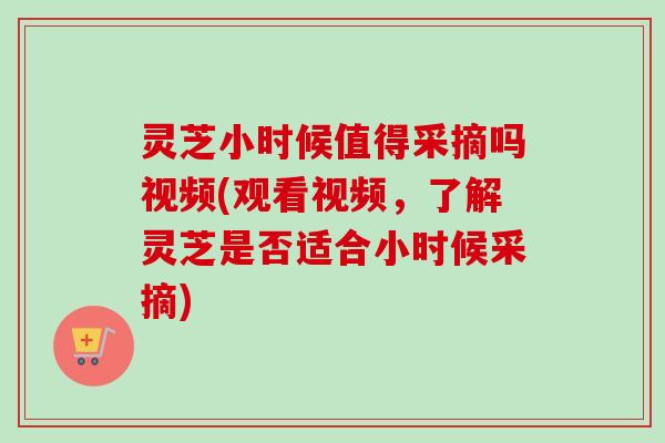 灵芝小时候值得采摘吗视频(观看视频，了解灵芝是否适合小时候采摘)