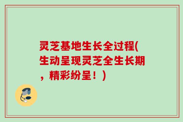 灵芝基地生长全过程(生动呈现灵芝全生长期，精彩纷呈！)