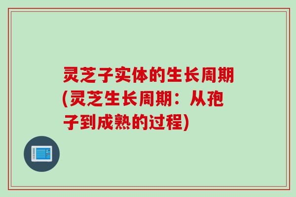 灵芝子实体的生长周期(灵芝生长周期：从孢子到成熟的过程)