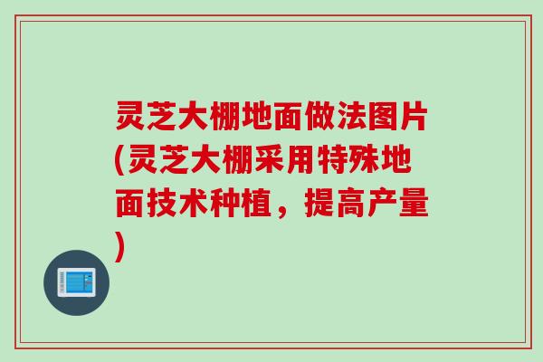 灵芝大棚地面做法图片(灵芝大棚采用特殊地面技术种植，提高产量)