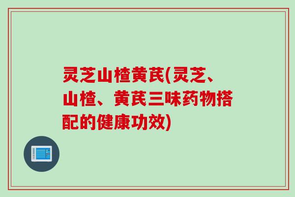 灵芝山楂黄芪(灵芝、山楂、黄芪三味药物搭配的健康功效)