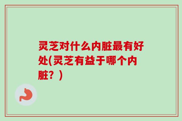 灵芝对什么内脏最有好处(灵芝有益于哪个内脏？)