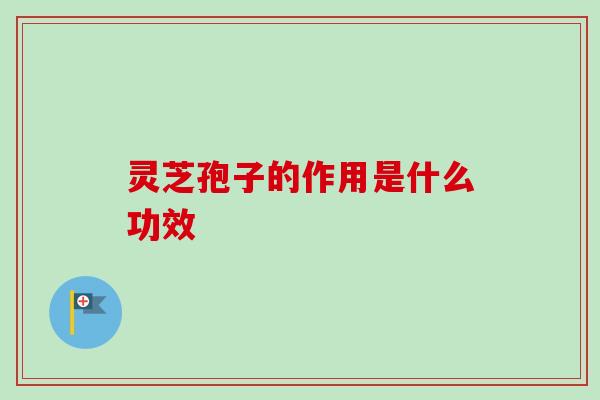 灵芝孢子的作用是什么功效