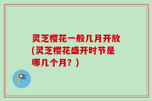 灵芝樱花一般几月开放(灵芝樱花盛开时节是哪几个月？)