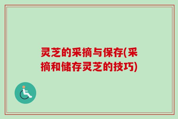 灵芝的采摘与保存(采摘和储存灵芝的技巧)
