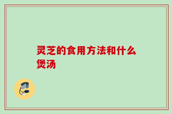 灵芝的食用方法和什么煲汤