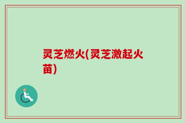 灵芝燃火(灵芝激起火苗)